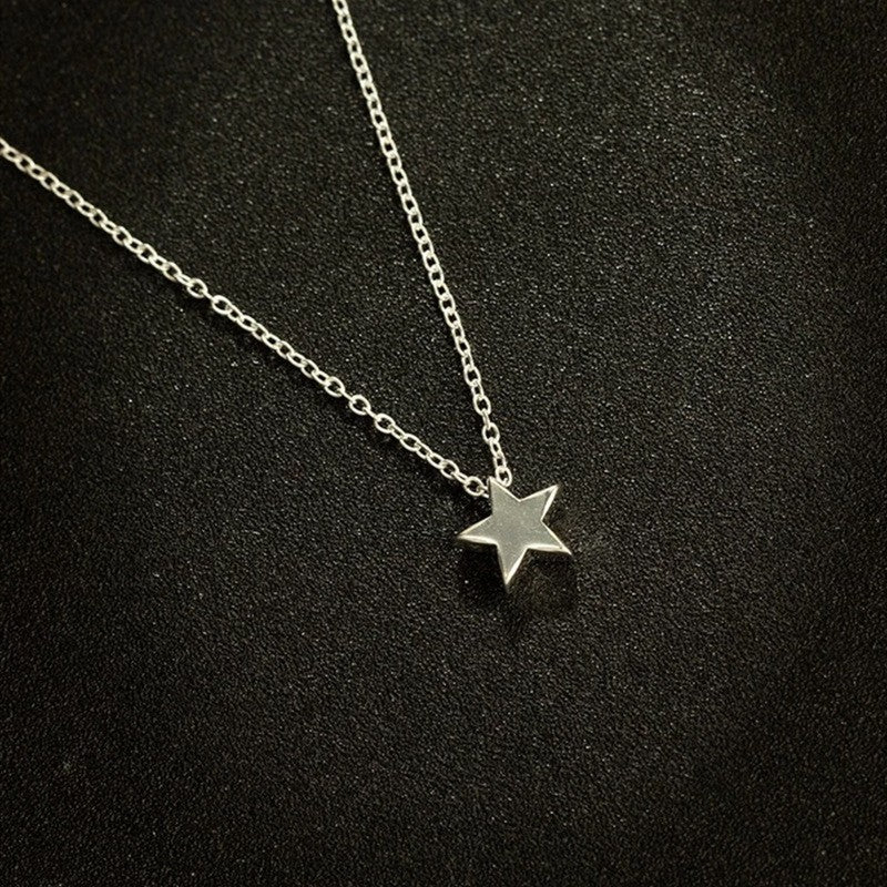 Simple Fashion Geometry Star Pendant Necklace