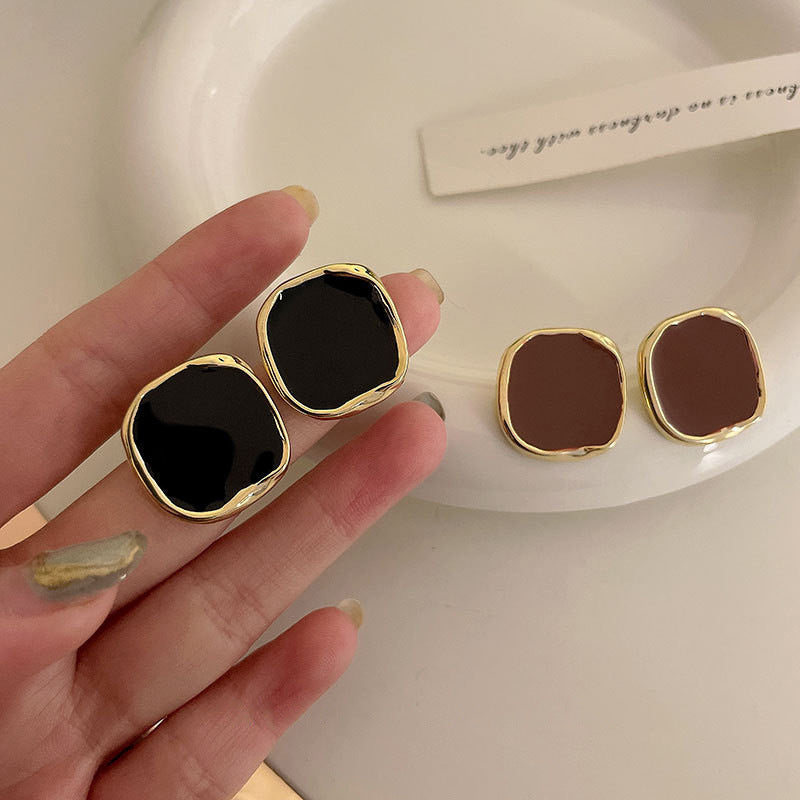 Retro Irregular square Earrings