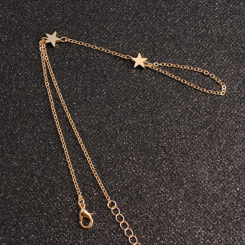 Star Charm Slave Bracelet With Ring