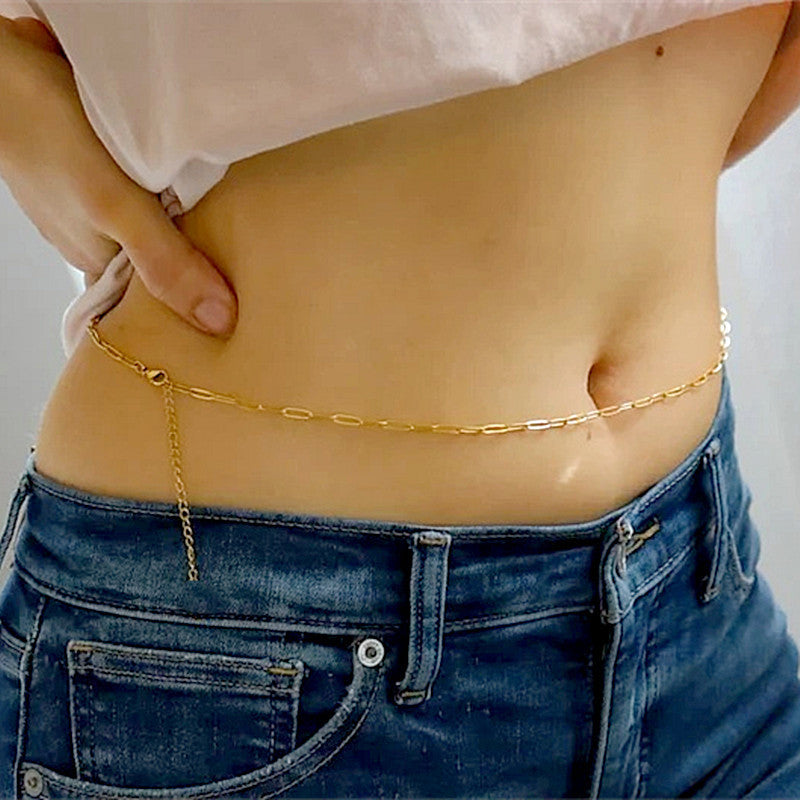 Pearl Butterfly Double Waist Chain Fashion Jewelry