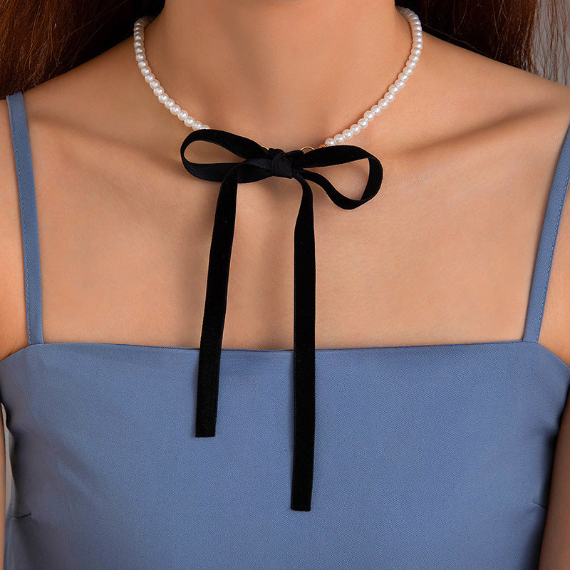 Elegant White Imitation Pearl Choker Necklace