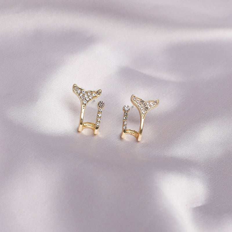 Rhinestone Mermaid Tail Earring