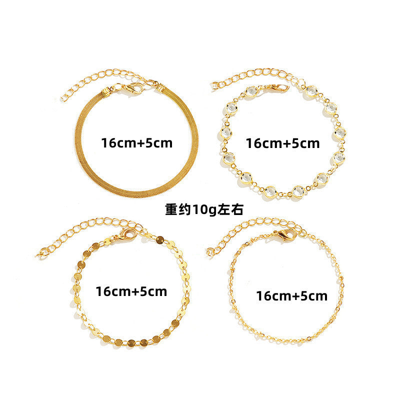 Paperclip Link Chain Bracelet Set