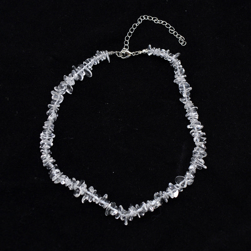 Irregular Natural Crystal Stone Beads Necklace