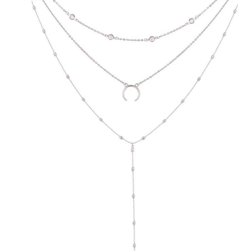 Bohemian Moon Pendant Necklace