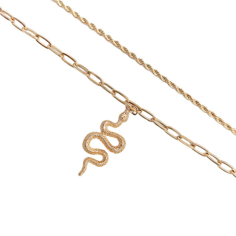 Bohemian Layered Snake Anklet Summer Beach Anklets