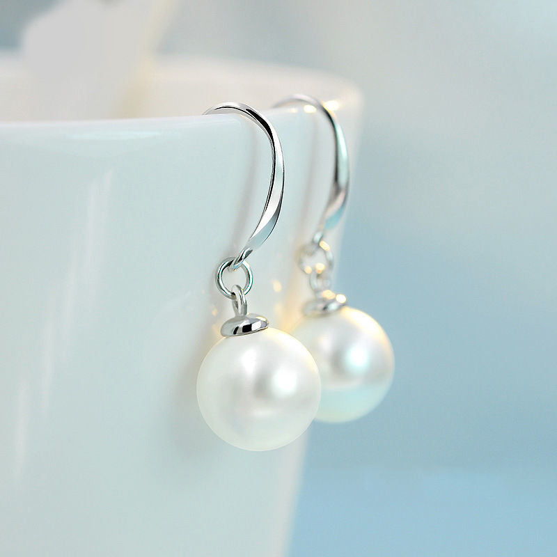 Handmade Long Tassels Flower Ball Crystal Hook Earrings