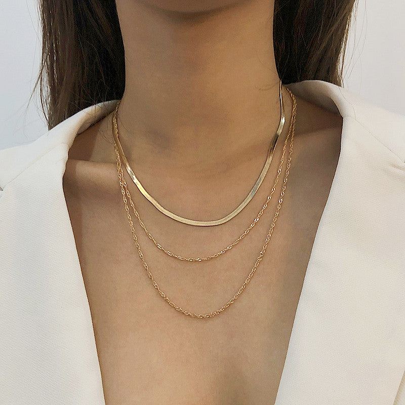 Snake Bone Chain Multi-layer Necklace