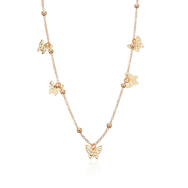 Multilayer Butterfly Pendant Necklaces