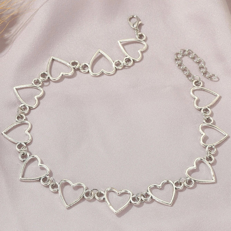 Sweetness Heart Love Chain Heart Chain Necklace