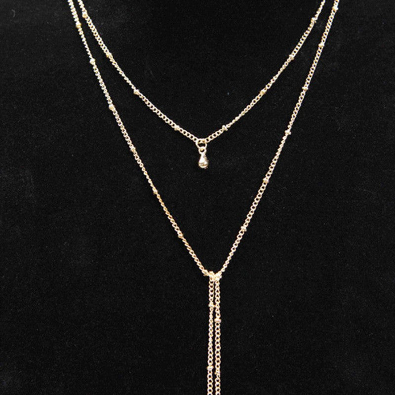 Long Beads Tassel Chocker Necklaces