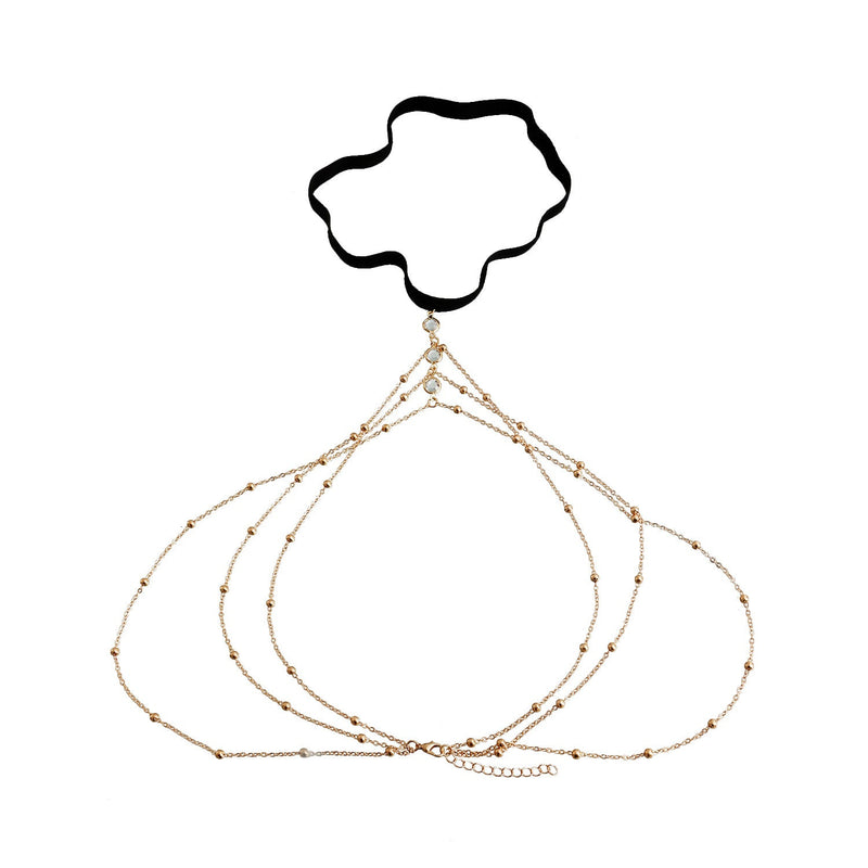 Sexy Beach Rhinestone Body Chain Thigh Chain