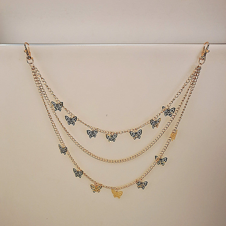 Multi-Layer Waist Chain Butterfly Multi Layer Pants Chain