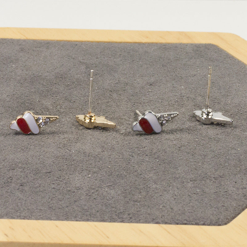 Ice cream star stud earrings set