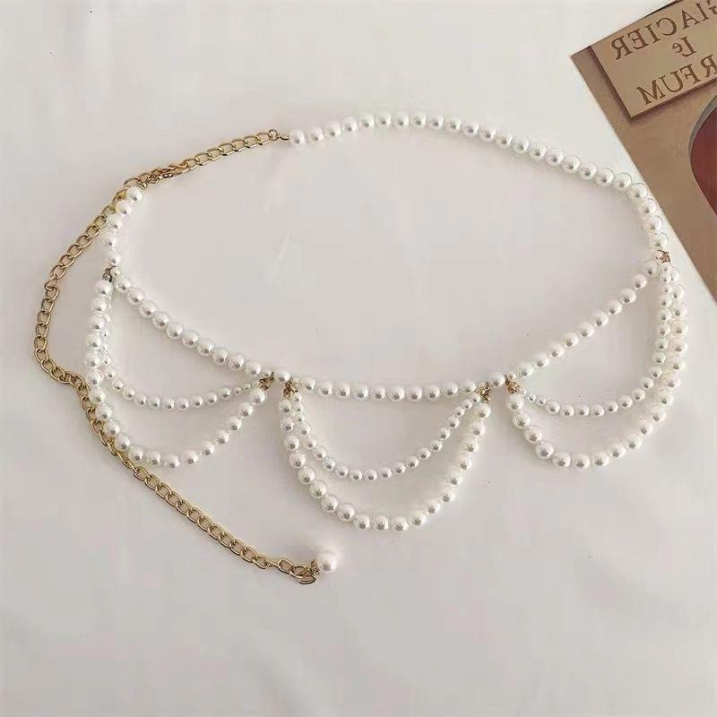 Multi-Layer Pearl Belt New Bead Skirt Chain