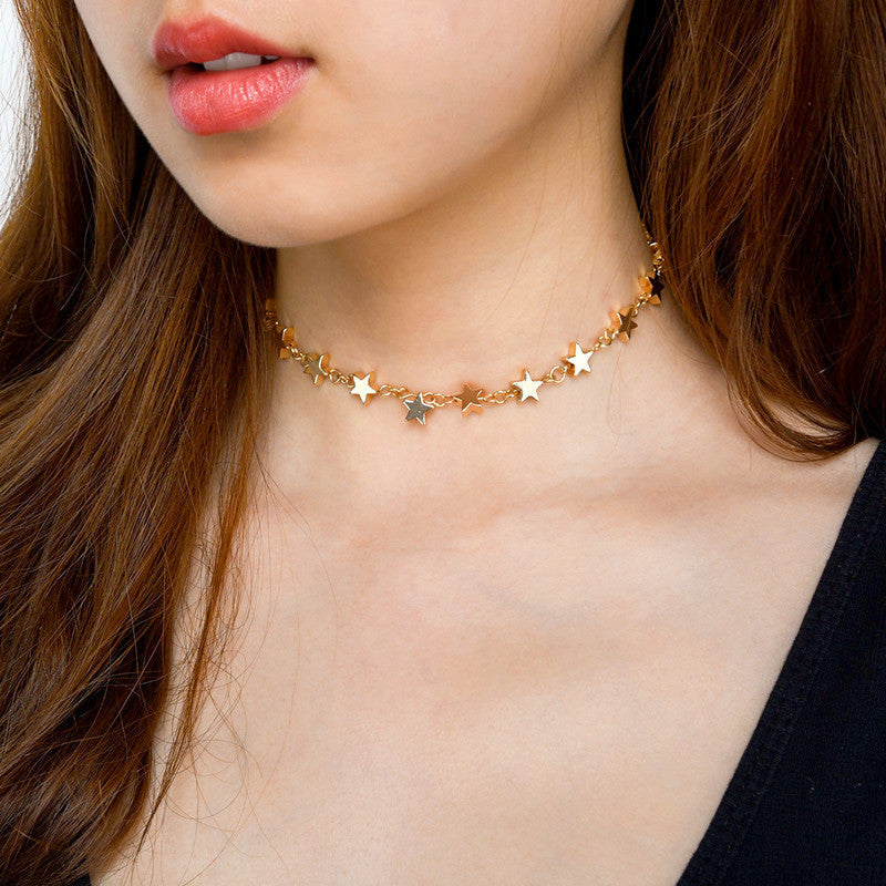 Star Chain Dainty Necklace Summer Beach Jewelry
