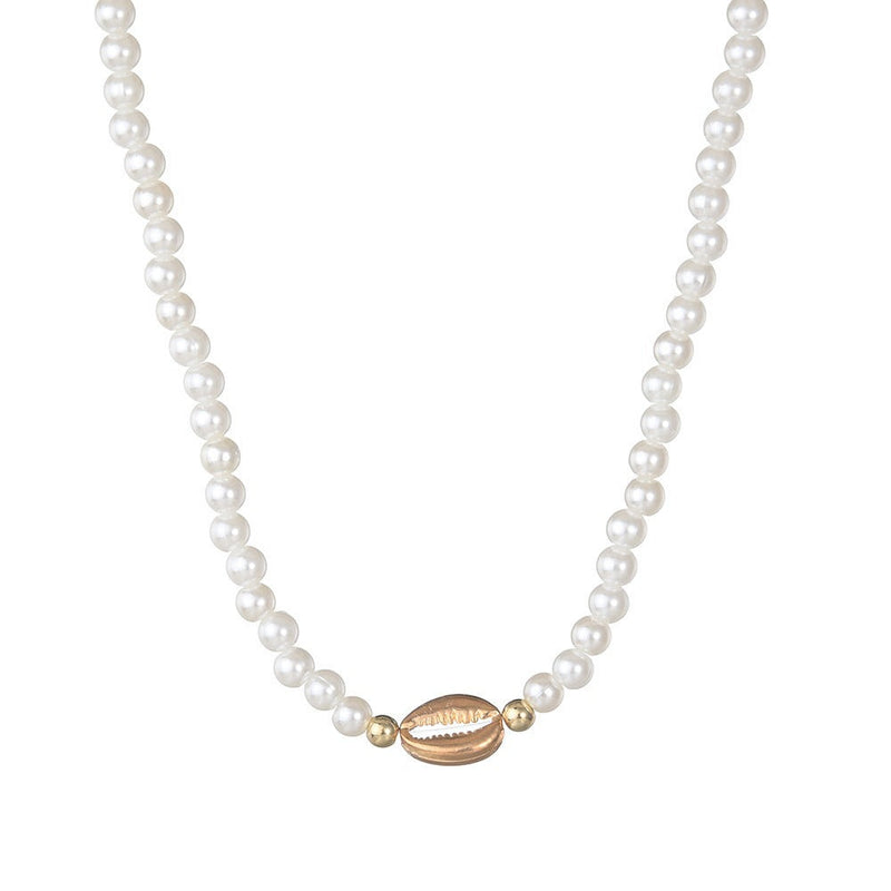 Shell Shape Pearl Choker Necklaces