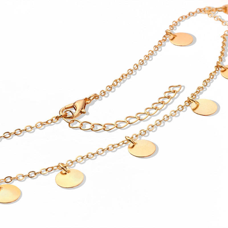 Multi Round Small Disc Charm Necklace