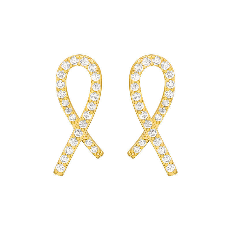 Cross Crystal Stud Earrings