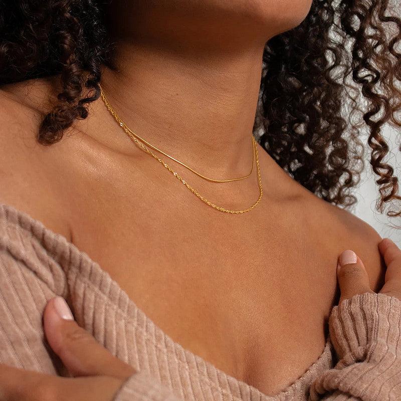 Snake Chain Choker Necklace for Women