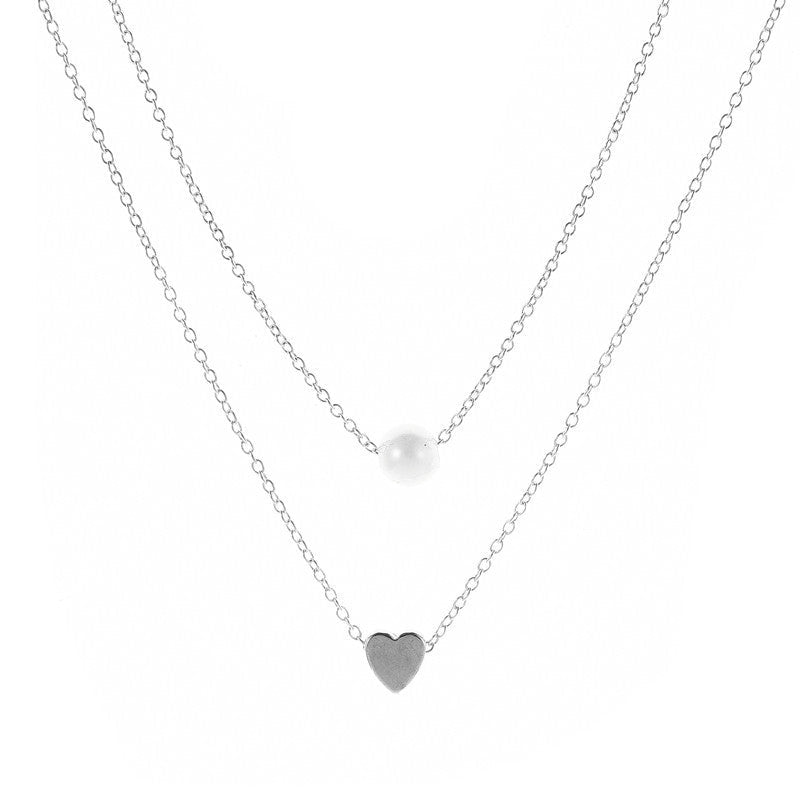 Double Layer Pendant Choker Necklace