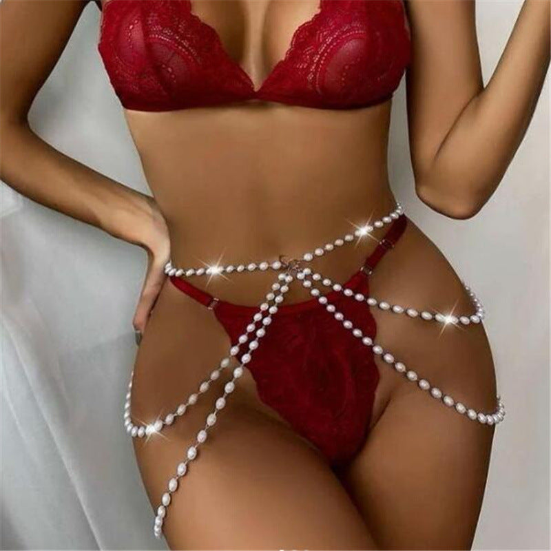 Multi-Layer Pearl Belt New Bead Skirt Chain