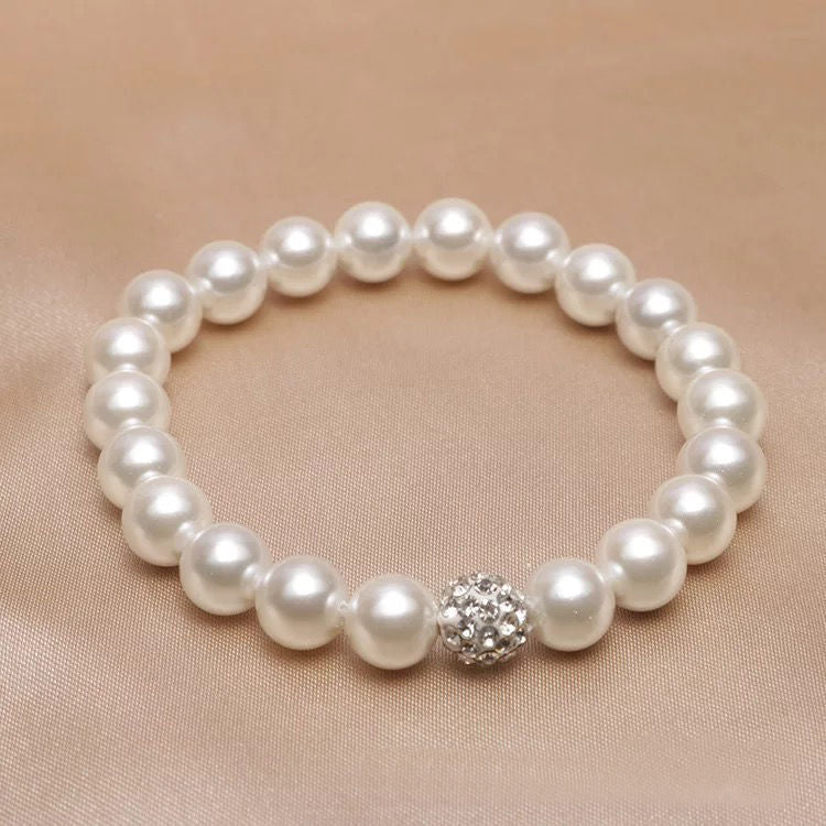 Simple Elegant Round Beads Shell Pearl Beads Bracelets