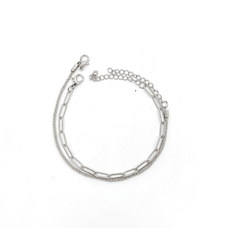 Layered Paperclip Chain Bracelets