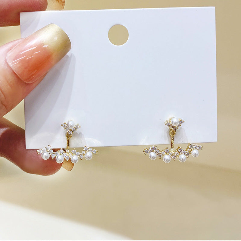 Pearl Lightning Shape Earrings