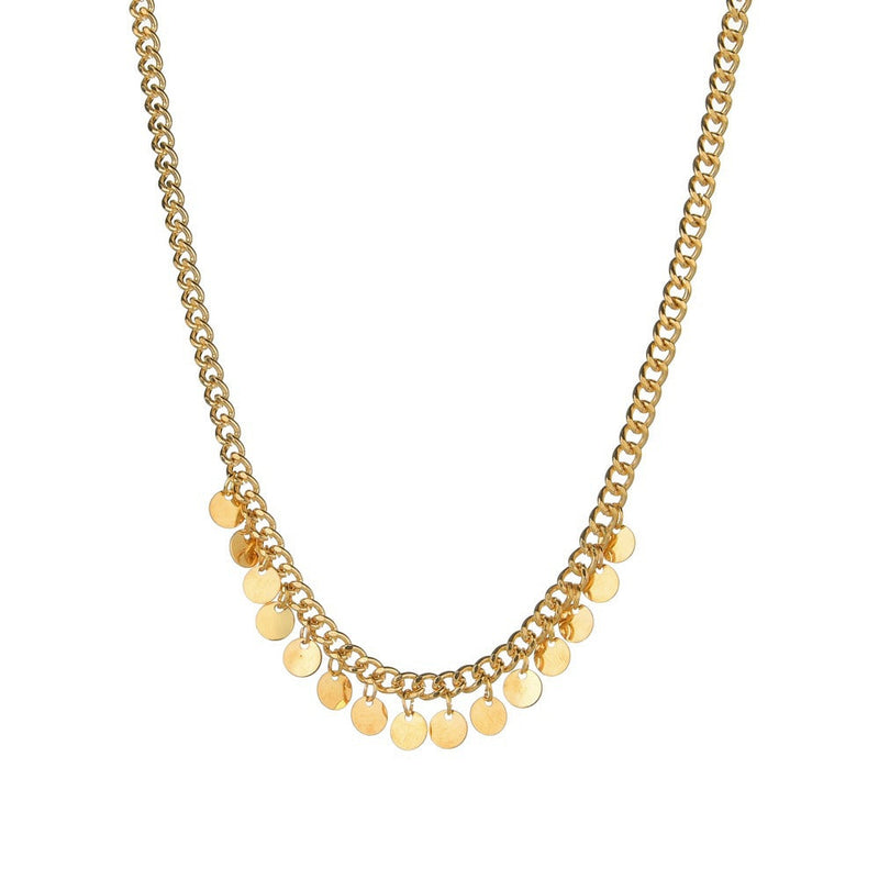 Coin Drop Necklace Punk Style