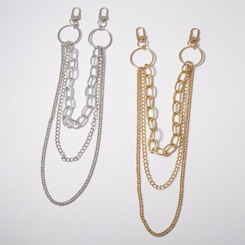 Hip Hop Punk Fashion Women Men Pants Waist Belt Chain