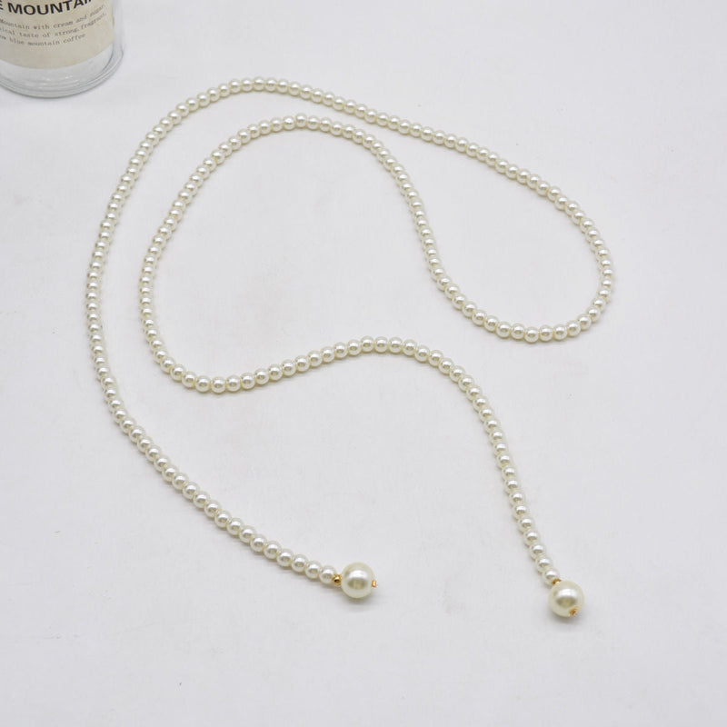 White Long Pearl Necklace
