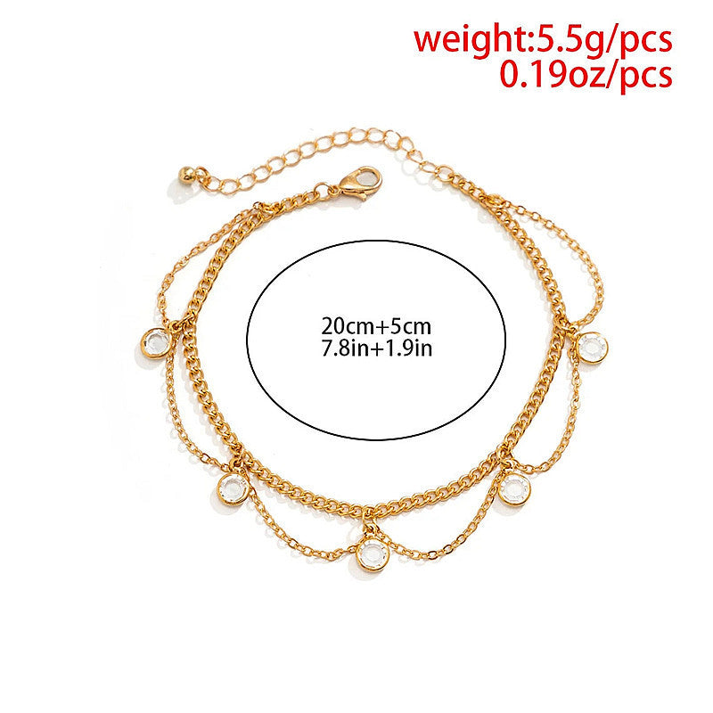Multilayer Foot Jewelry Fashion Tassel Chain Anklets