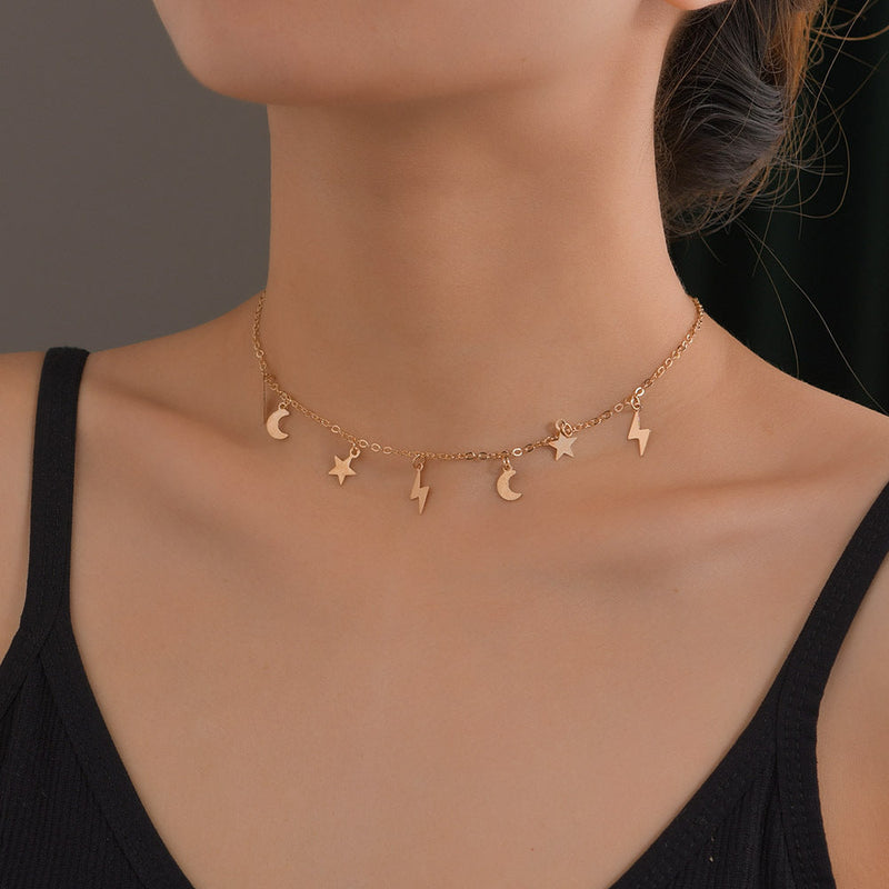 Moon Star Charms Necklace