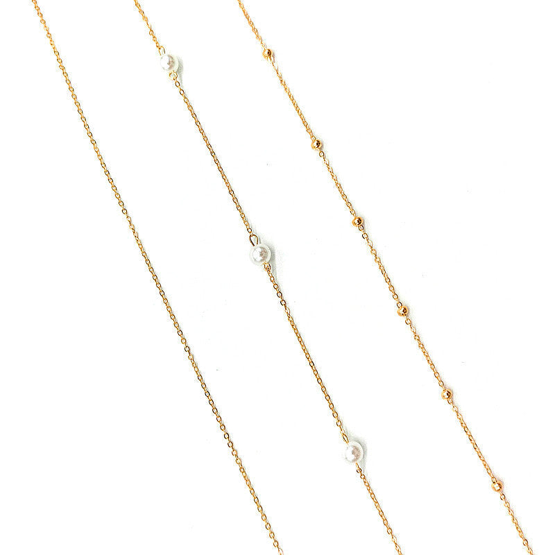 Boho Simulate Pearl Thin Belt Waist Beads Chain