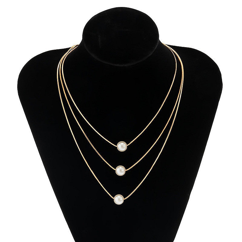 Multi-layer Snake Chain Necklace 3 Layer