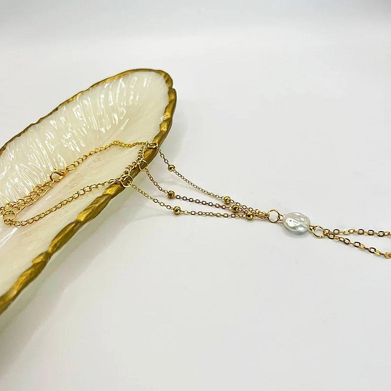 Pearl Chain Multilayer Finger Bracelet