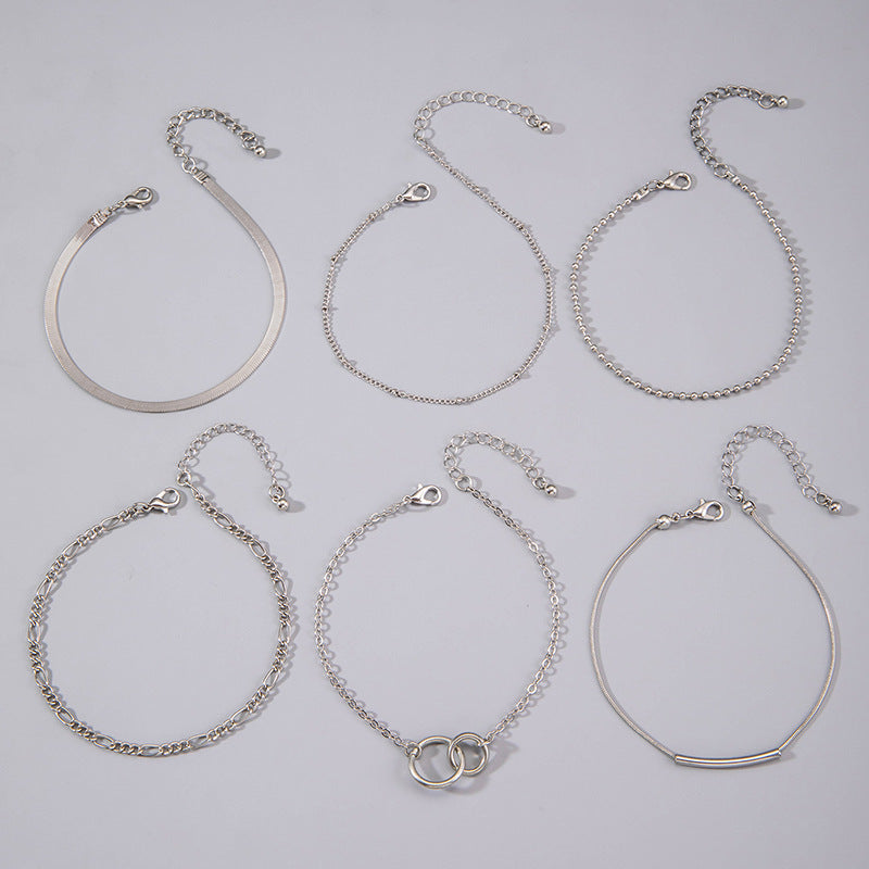 Double Layer Chain Anklet Bracelet for Women