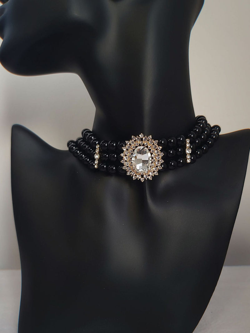 Multi Layer Pearl Beaded Necklaces Healing Crystal Jewelry Necklace