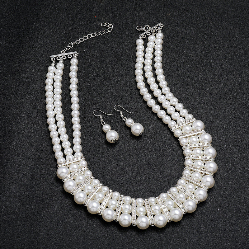 Multi-Layered Imitation Pearl Jewelry Set