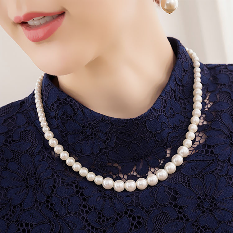 Simple Imitation Pearl Choker Necklace for Women