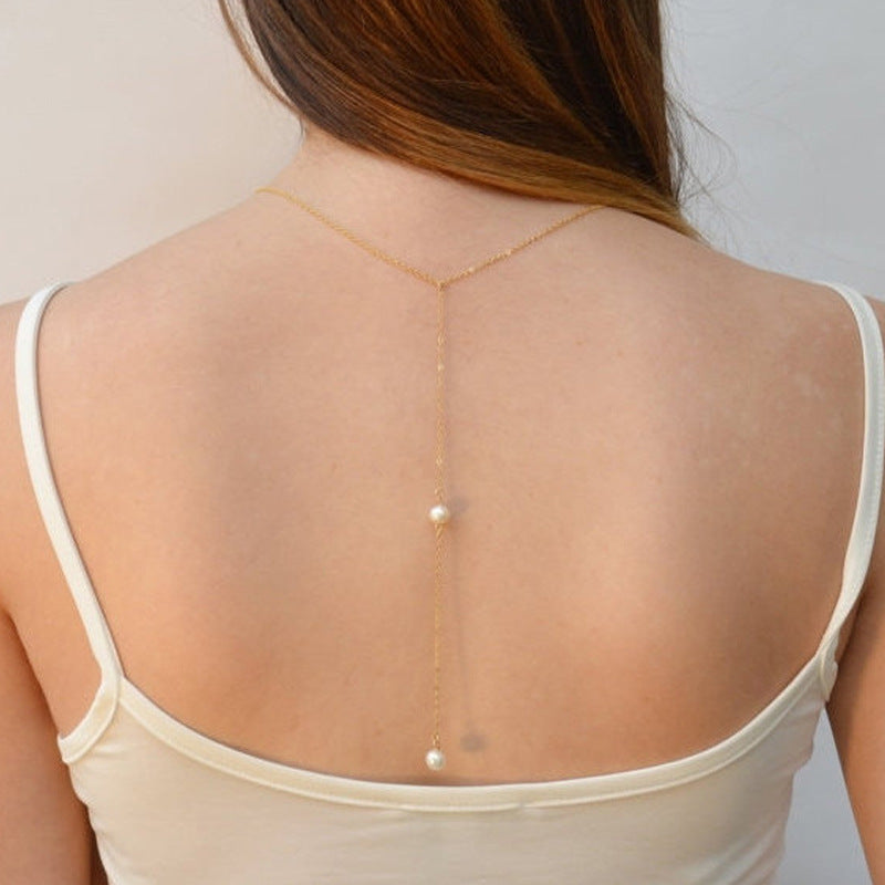 Pearl Pendant Chain Necklace