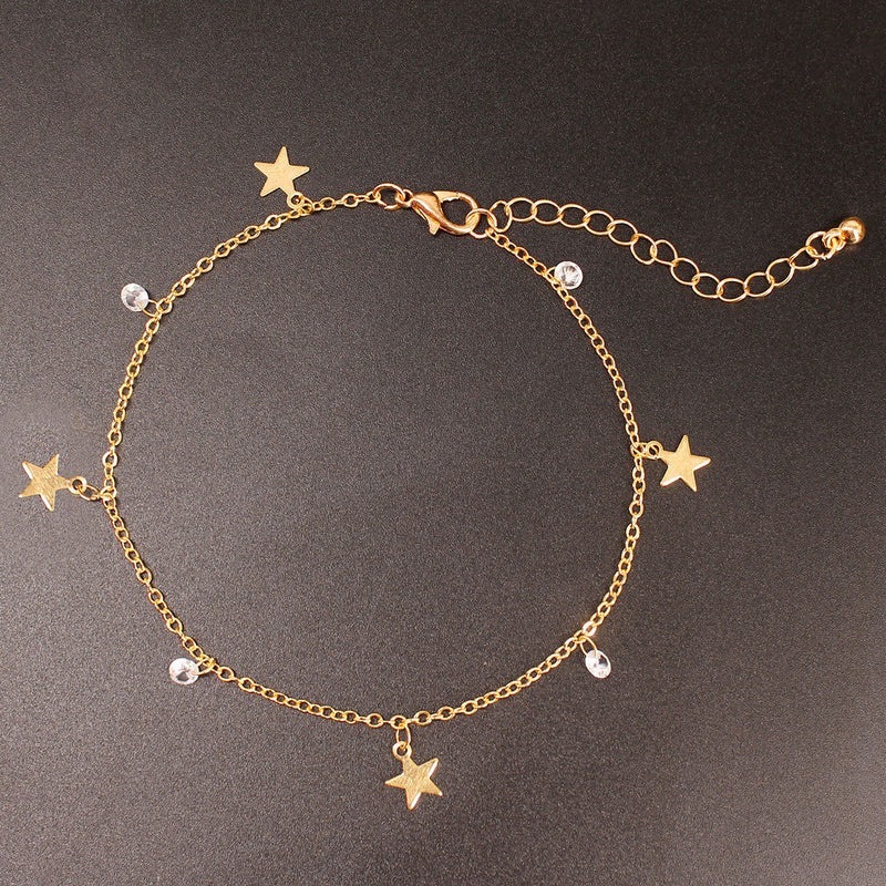 Star Charms Anklet Jewelry
