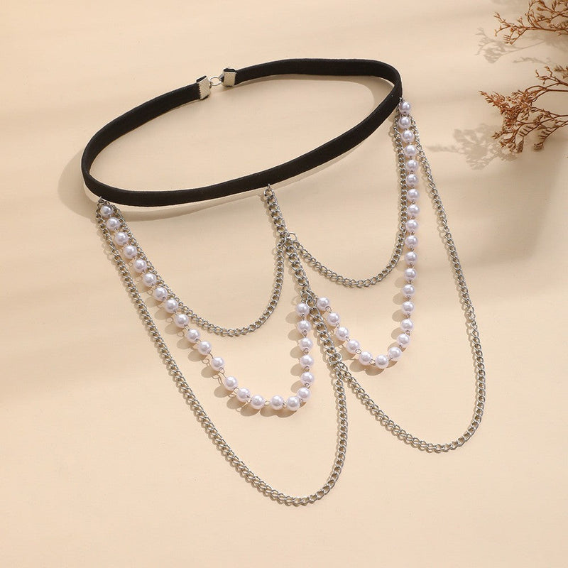 Multi-Layer Body Chains Elastic Lace Rope Leg Chain