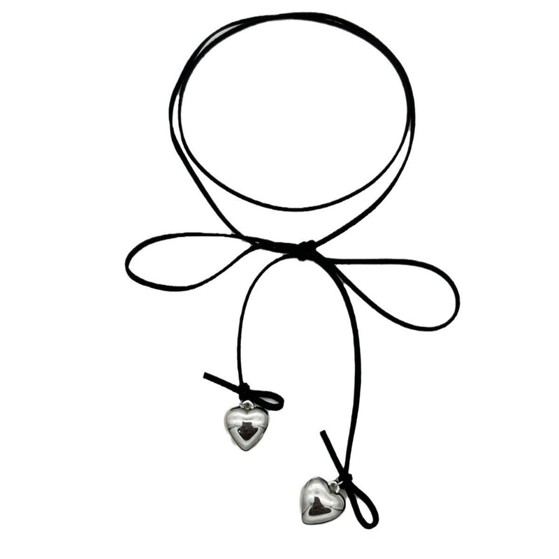 Goth Heart Pendant Necklace for Women