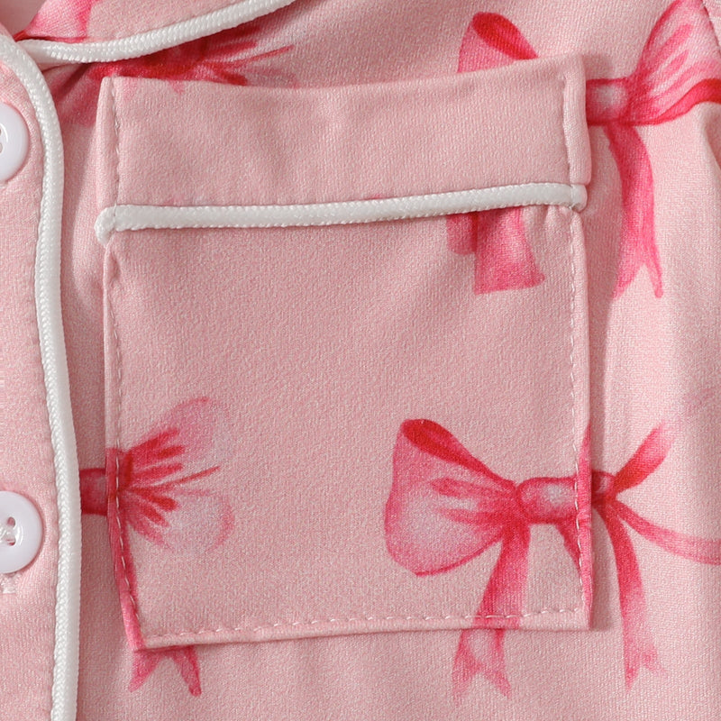 Printed Fashion Personalized Girls' Bow Jumpsuit