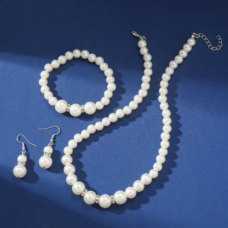 Vintage Pearl Wedding Bridal Jewelry Set