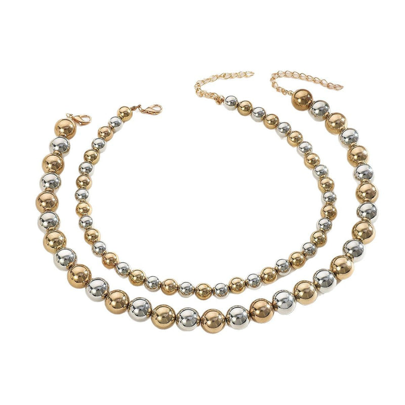Multi-Layered Round Beaded Necklace