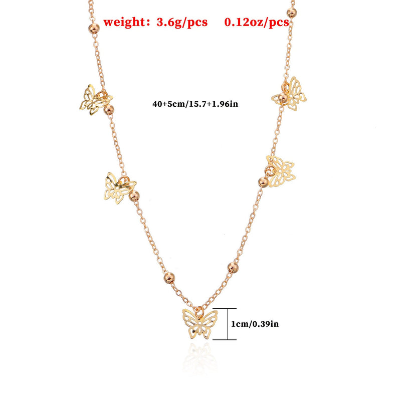 Multilayer Butterfly Pendant Necklaces