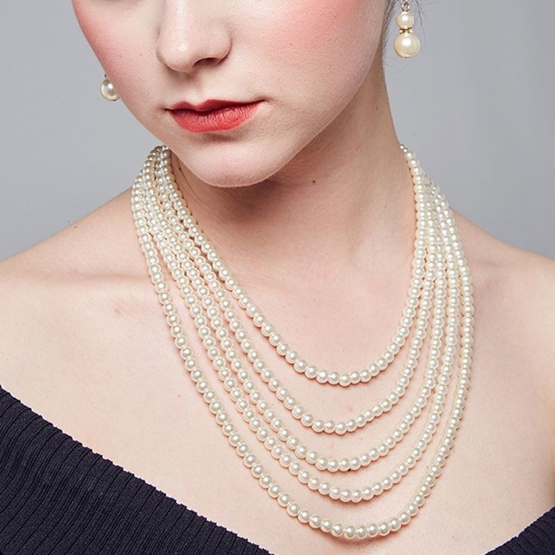 Fashion Pearl Layer Choker Necklace